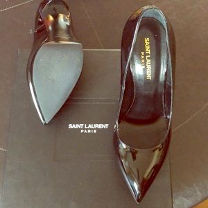 Patent leather YSL platform heels never worn